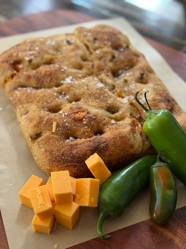 Jalapeño Cheddar Sourdough Focaccia