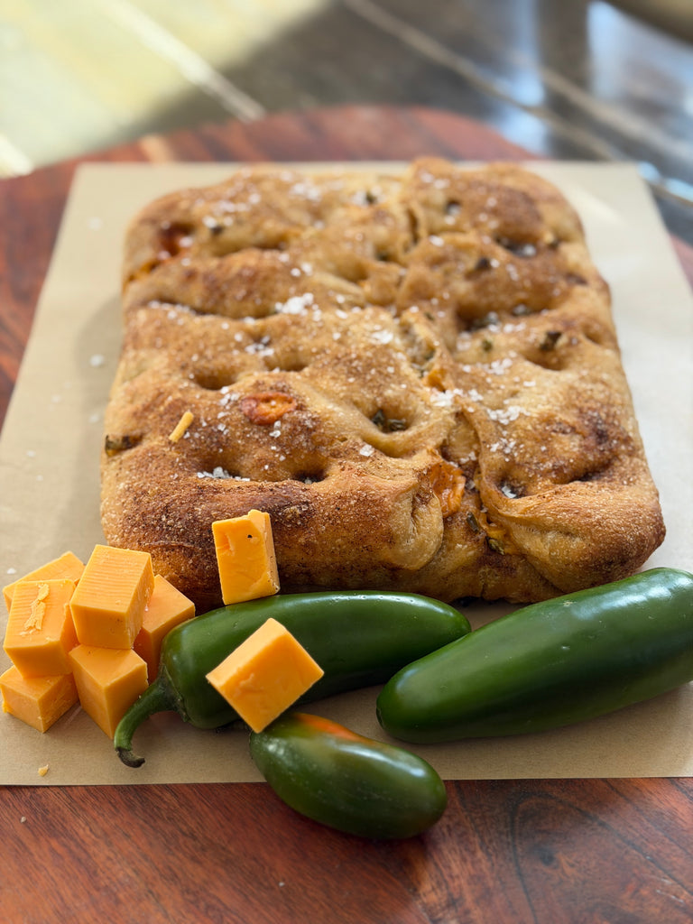 Jalapeño Cheddar Sourdough Focaccia