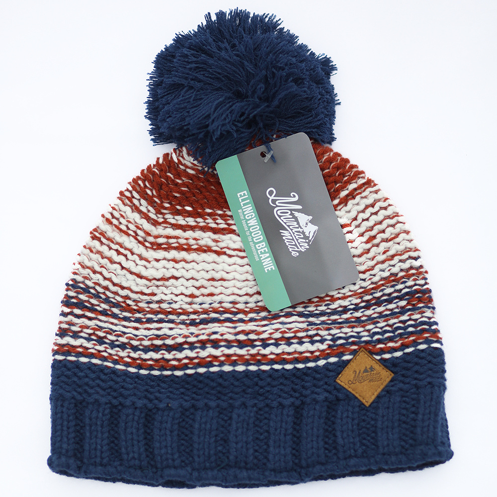 Mountain Made Winter Striped Beanie Hat