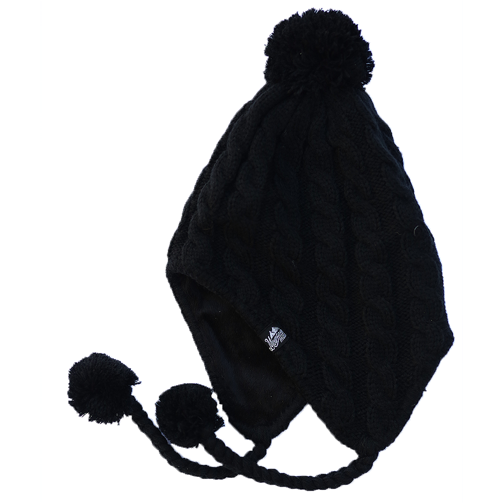 Winter Clearance! Mountain Made Black Peruvian Beanie Hat